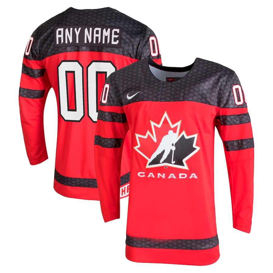 Men Nike Red Hockey Canada - Custom Replica NHL Jersey->customized nhl jersey->Custom Jersey